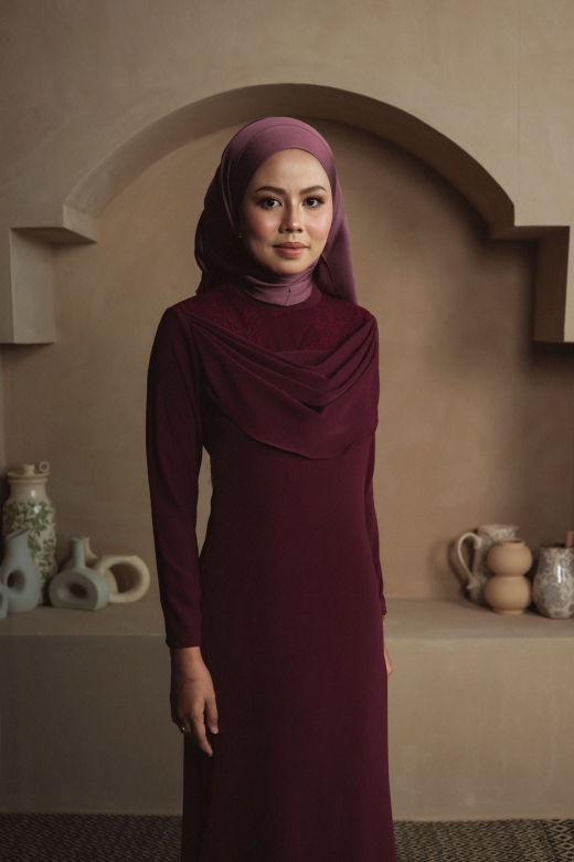 Soraya Dress - Maroon